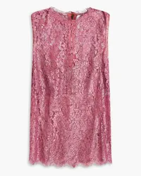 Dolce & Gabbana Metallic corded lace top - Pink Pink