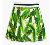 Alice Olivia - Blaise printed stretch-jersey mini skirt - Green
