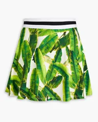 Alice + Olivia Alice Olivia - Blaise printed stretch-jersey mini skirt - Green Green