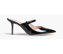 Tosca patent-leather mules - Black
