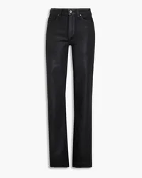 Paige Leenah coated high-rise flared jeans - Black Black