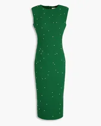 Rachel Gilbert Vivi crystal-embellished crepe midi dress - Green Green