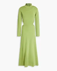 Aje. Amelie cutout knitted midi dress - Green Green