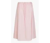 Flared cotton-poplin midi skirt - Pink