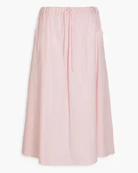 Loulou Studio Flared cotton-poplin midi skirt - Pink Pink