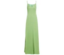 Heberley hammered silk-satin maxi dress - Green