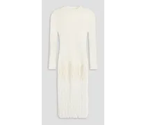 Fringed macramé tunic - White