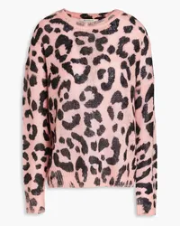 Être Cécile Leopard-print knitted sweater - Pink Pink