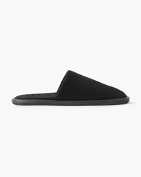 KHAITE Monaco suede slippers - Black Black