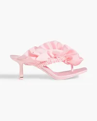 Alexander Wang Celeste 65 ruffled satin-jersey mules - Pink Pink