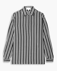 Michael Kors Striped silk crepe de chine shirt - Black Black