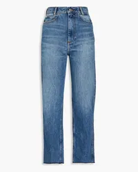 Sandro Faded high-rise straight-leg jeans - Blue Blue