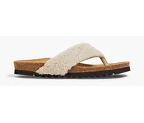 Kiras shearling sandals - White