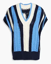 Rag & Bone Color-block ribbed cotton vest - Blue Blue