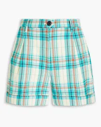 Rag & Bone Checked cotton-blend canvas shorts - Neutral Neutral