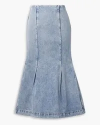 KHAITE Levine denim midi skirt - Blue Blue