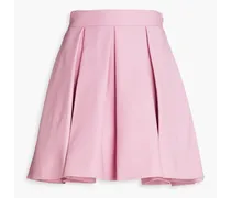 Pleated wool and silk-blend mini skirt - Pink