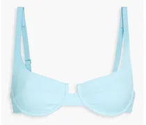 Montreal ribbed underwired bikini top - Blue