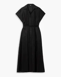 Adam Lippes Belted cotton-voile shirt dress - Black Black