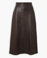 Vince Leather midi skirt - Brown Brown