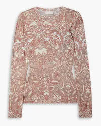 Ulla Johnson Eve printed stretch-jersey top - Brown Brown