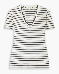 Nili Lotan Carol striped cotton-jersey T-shirt - Blue Blue