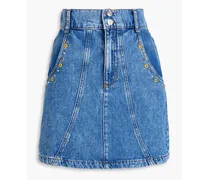 Embellished denim mini skirt - Blue
