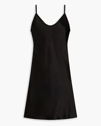 Enza Costa Satin-crepe mini slip dress - Black Black