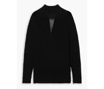 Flora cotton-blend sweater - Black