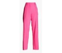 Camargue wool-blend straight-leg pants - Pink