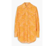 Feeria printed crepe shirt - Orange