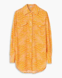 By Malene Birger Feeria printed crepe shirt - Orange Orange