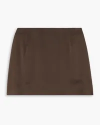 Peter Do Silk-charmeuse mini skirt - Brown Brown