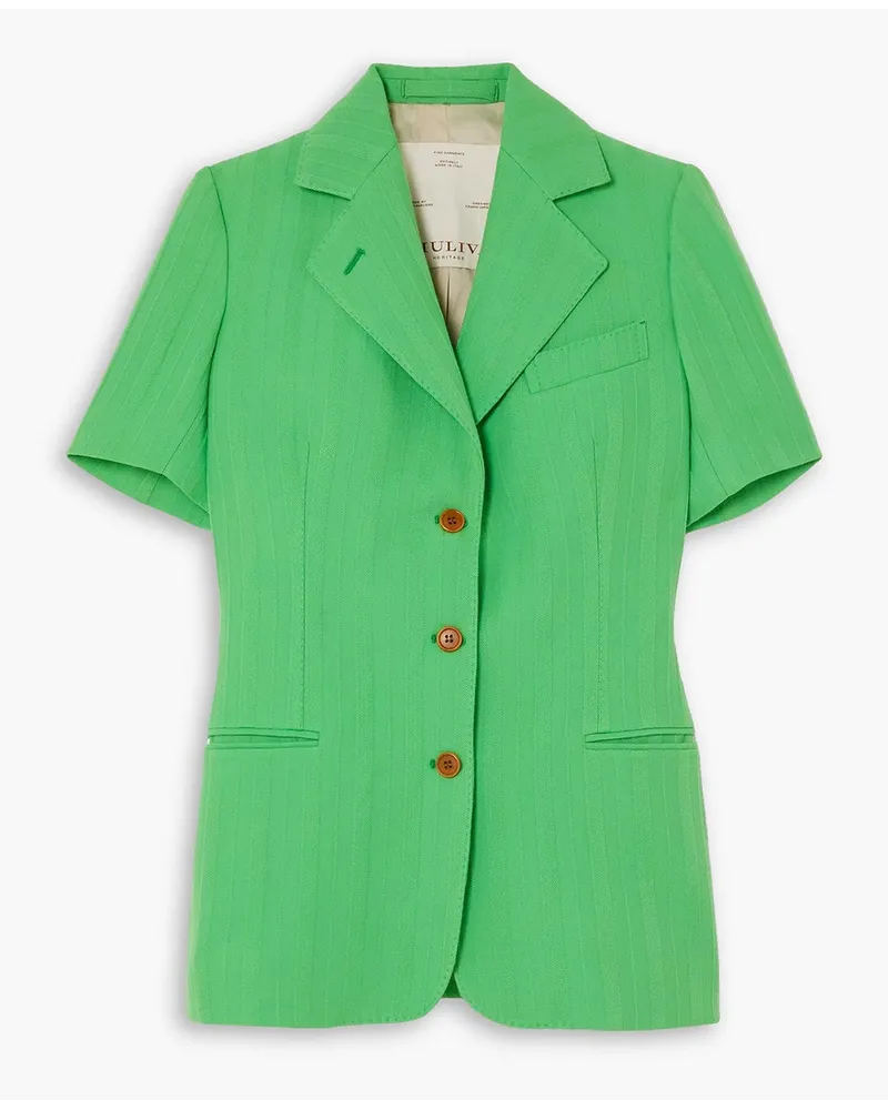 Giuliva Heritage Collection Ginestra striped wool blazer - Green Green