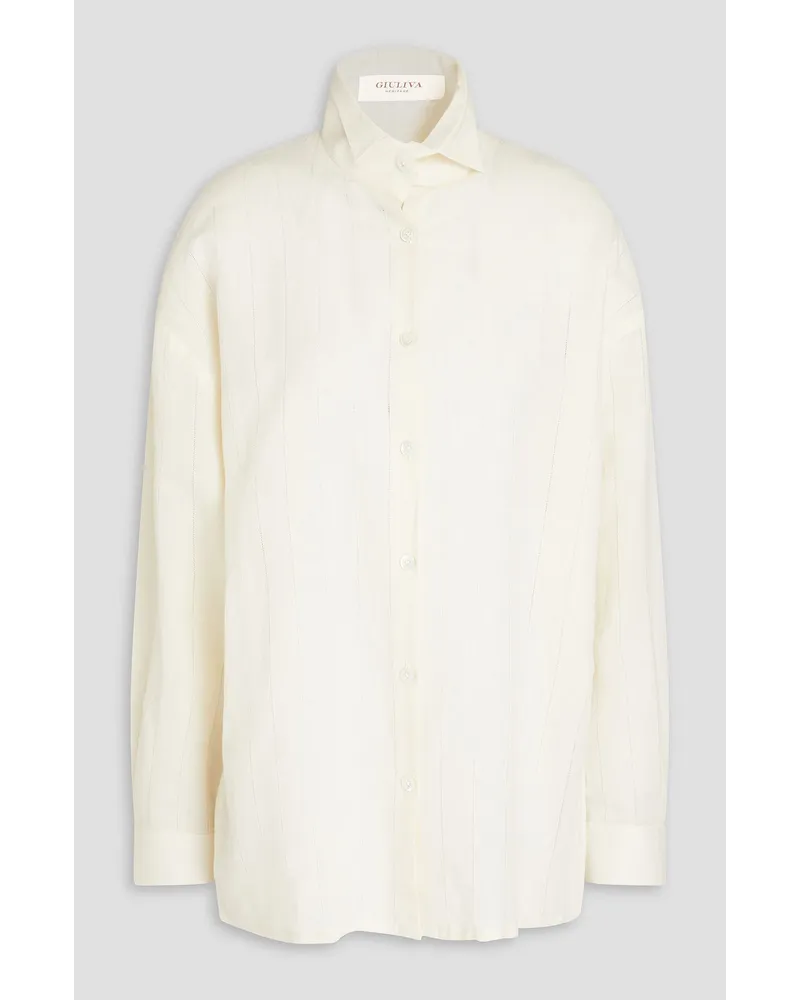 Giuliva Heritage Collection Savanah linen and cotton-blend shirt - White White