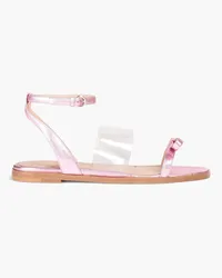 RED Valentino Metallic leather and PVC sandals - Pink Pink