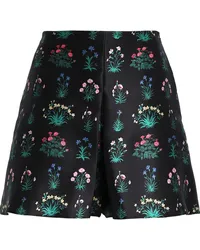 Valentino Garavani Floral-print satin shorts - Black Black