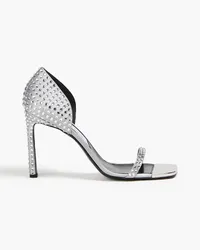 Area Crystal-embellished satin sandals - Gray Gray