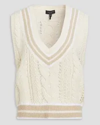 Rag & Bone Cable-knit cotton-blend vest - White White