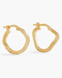 Cornelia Webb 24-karat gold-plated Siamite hoop earrings - Metallic Metallic