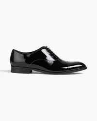 Emporio Armani Patent-leather Oxford shoes - Black Black