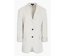 Linen-blend blazer - Gray