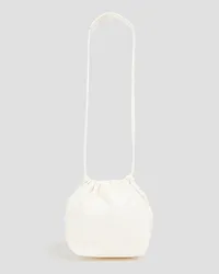 Jil Sander Croc-effect leather bucket bag - White White