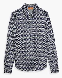 Stine Goya Sabina metallic jacquard-knit shirt - Blue Blue