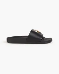 RED Valentino Appliquéd leather slides - Black Black