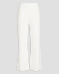 Emporio Armani Cropped ribbed jersey flared pants - White White