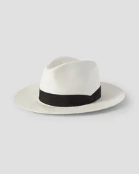 Rag & Bone Grosgrain-trimmed straw Panama hat - White White