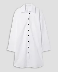 Proenza Schouler Cutout cotton-blend poplin mini shirt dress - White White