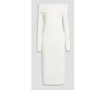 Bicado off-the-shoulder stretch-jersey midi dress - White