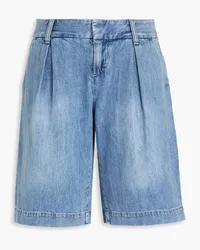 Alice + Olivia Alice Olivia - Georgia pleated denim shorts - Blue Blue